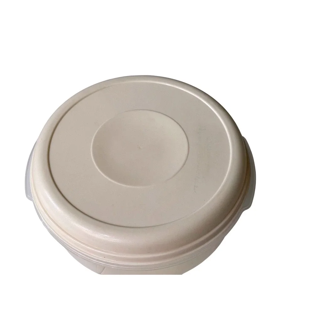 Rubbermaid Servin Saver Round Food Storage Container Clear Almond Lid #5 22Cup